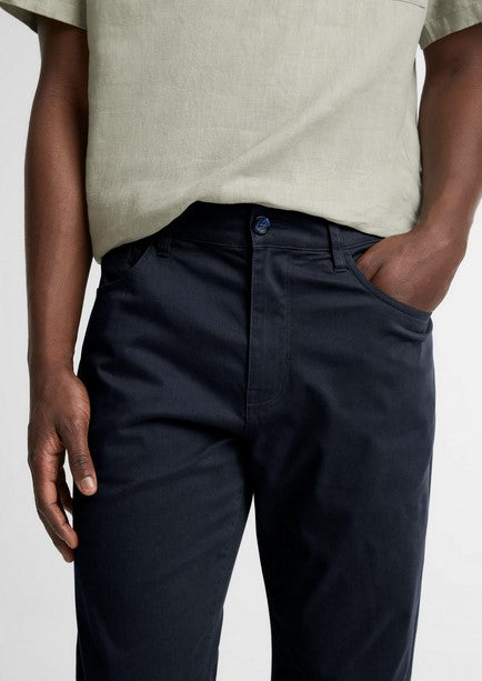 Vince Dylan Slim 5-Pocket Cotton Sateen Pant - Coastal Blue