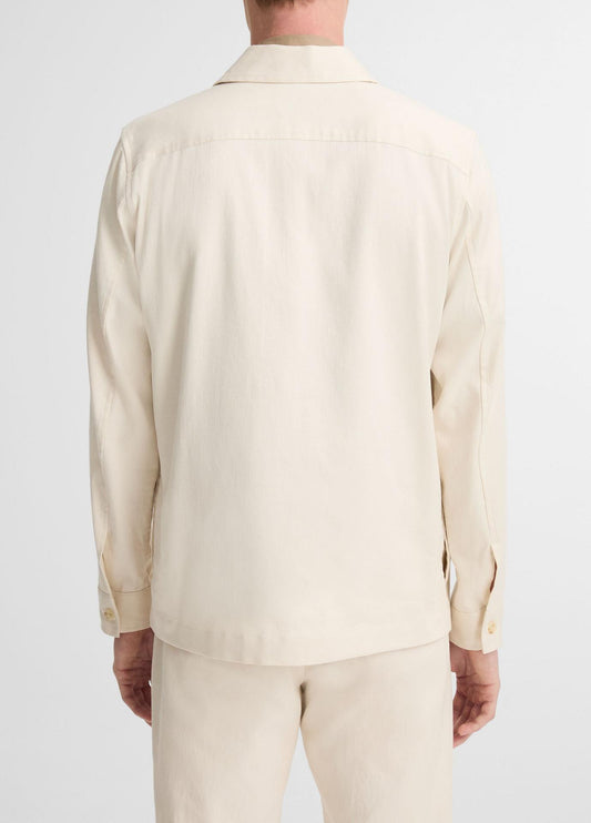 Vince Italian Linen-Cotton Chore Coat - Bone