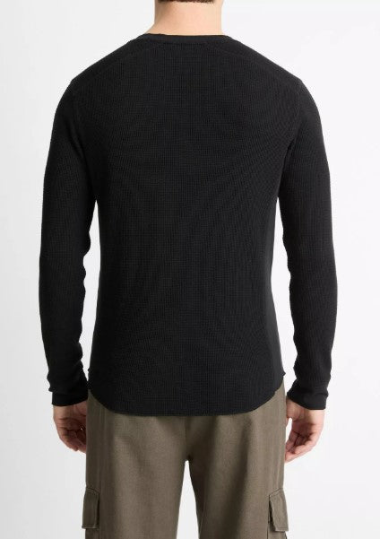 Vince Pima Cotton-Blend Thermal Long-Sleeve Pullover