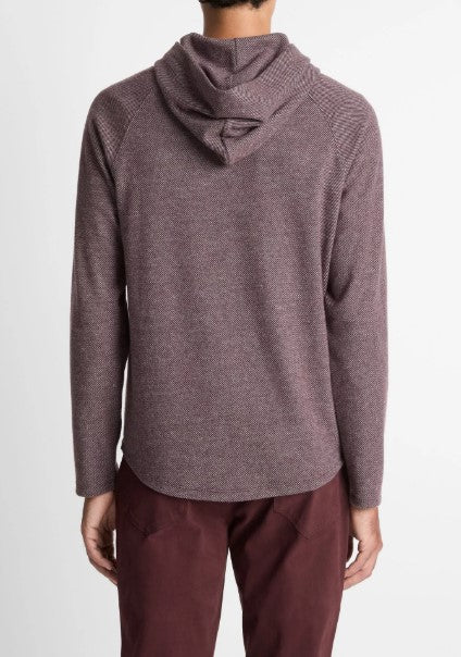 Vince Broken Twill Pullover Hoodie - Port