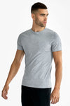 Bread & Boxer 2 Pack of Crew-Neck Shirts in Grey Melange