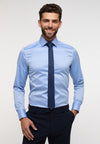 Eterna Slim Fit Luxury Shirt in Medium Blue