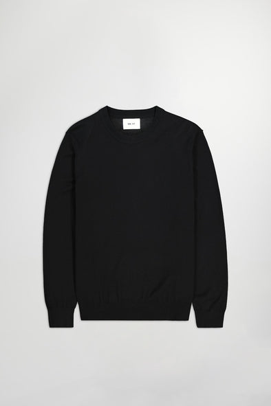 NN07 Ted Crewneck Lightweight Sweater in Black