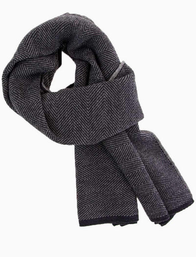 40 Colori Navy White Wool Scarf