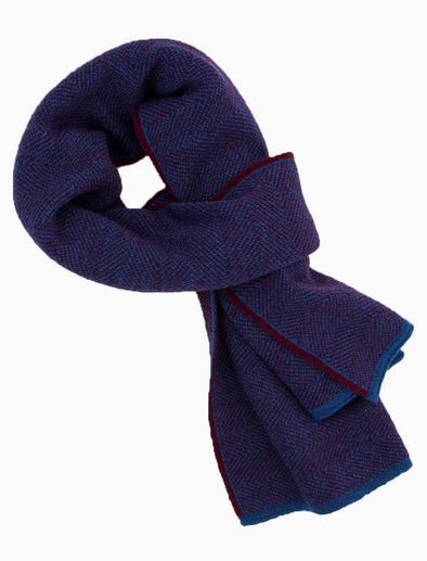 40 Colori Red Blue Wool Scarf