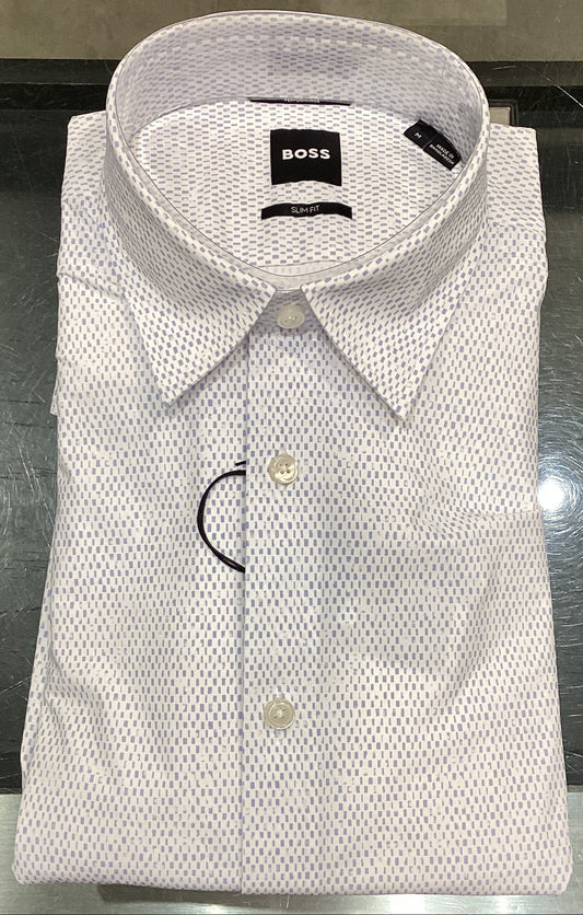 Hugo Boss Roan Slim-fit performance shirt in stretch jersey