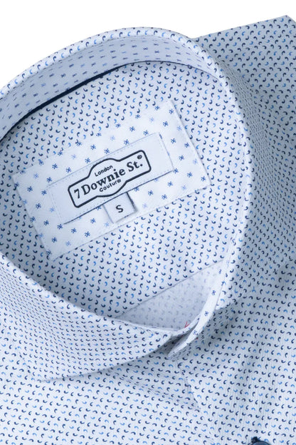 White 7 Downie St. 9093 long sleeve sport shirt with tailored fit and breathable fabric
