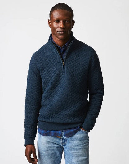 Billy Reid Diamond Quilt Half Zip Billy Reid