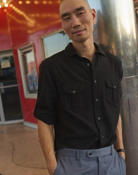 Billy Reid Herringbone Scout Shirt Billy Reid