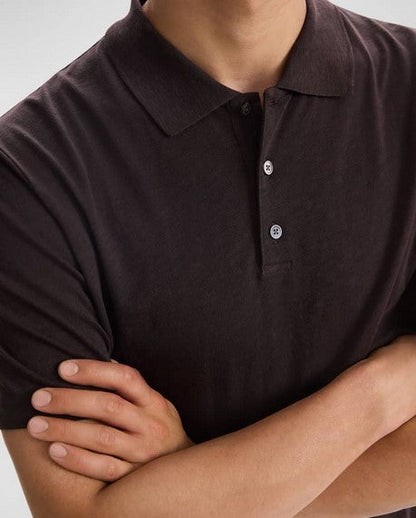 Bron Polo Shirt in Cosmos Slub Cotton THEORY