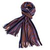 Chelsey Imports Pencil Stripe Wool Knit Scarf with Fringe