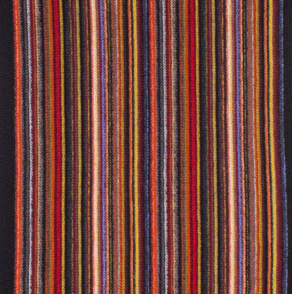 Chelsey Imports Pencil Stripe Wool Knit Scarf with Fringe