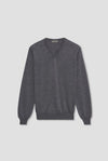 Ferrante Brushed Pure Wool V-Neck Sweater