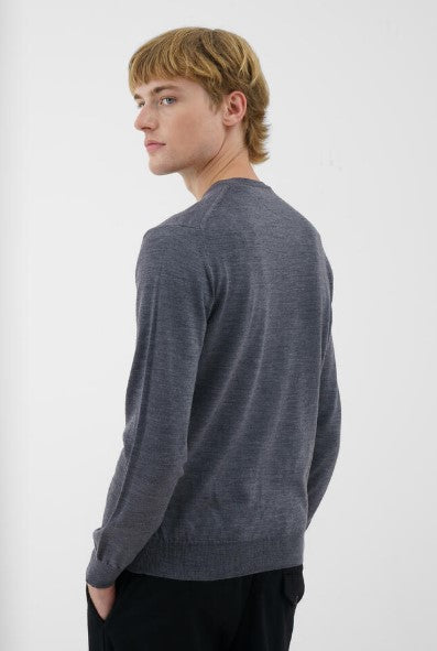 Ferrante Brushed Pure Wool V-Neck Sweater Ferrante