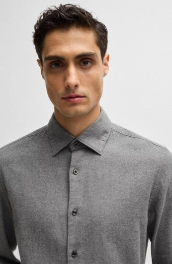 Hugo Boss Casual-fit Cotton Twill Shirt with Kent Collar Hugo Boss Black