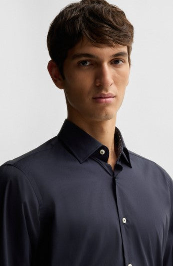 Hugo Boss Regular-fit Stretch-Cotton Poplin Shirt Hugo Boss Black