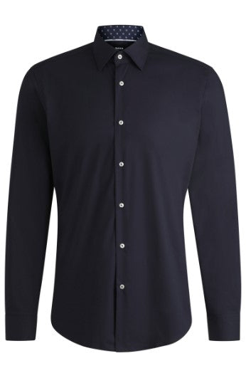 Hugo Boss Regular-fit Stretch-Cotton Poplin Shirt Hugo Boss Black