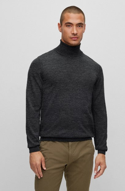 Hugo Boss Musso-P Wool Rollneck Sweater Hugo Boss Black