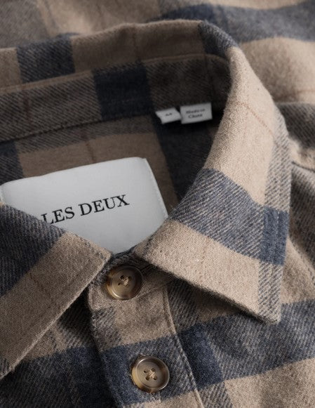 Les Deux Lennon Flannel Check Overshirt Les Deux