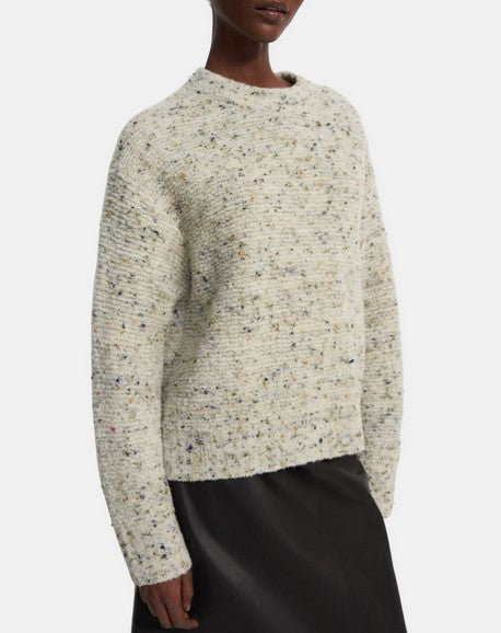 Theory Mockneck Sweater in Tweed