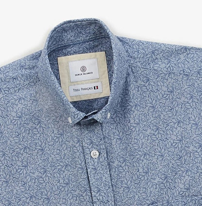 Serge Blanco S/S Storm Flower Printed Shirt Serge Blanco