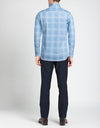 Tintoria Mattei 954 L/S Checked Shirt in Sky Blue
