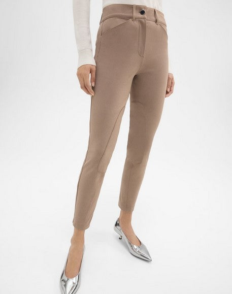Theory Stretch Cotton Riding Pants in Palomino