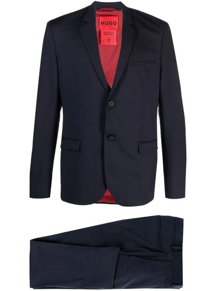 Hugo Boss Textured Suit and - – Fashion Men Women for Raggs in Navy