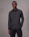 Rag & Bone Tomlin Cotton Shirt in Charcoal Grey