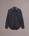 Rag & Bone Tomlin Cotton Shirt in Charcoal Grey