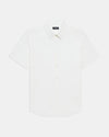Irving Structured Knit Short-Sleeve Shirt in White