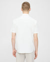 Irving Structured Knit Short-Sleeve Shirt in White