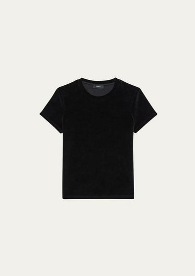 Theory Velvet Tiny Tee in Black