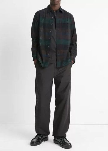 Vince Sierra Plaid Cotton Corduroy Shirt