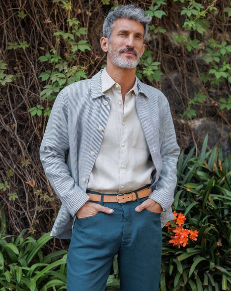 Alex Crane Linen Kite Jacket - Lines