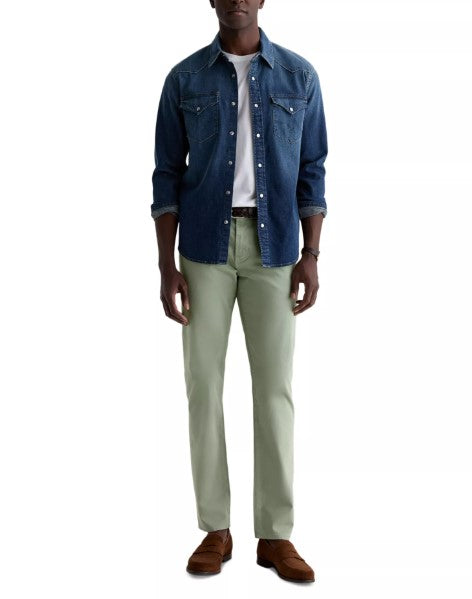 AG Jeans Tellis Sueded Sateen Jean - Faded Moss