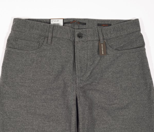 Alberto Charcoal Mélange Wool-Cotton Pipe Five Pocket