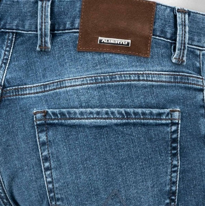 Alberto Pipe Super Stretch Jeans - Blue