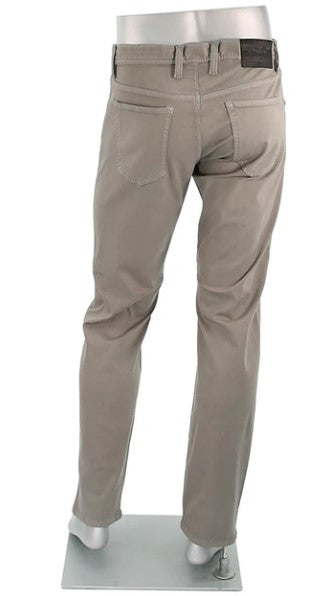 Alberto Pipe Stretch Colored Denim - Pewter