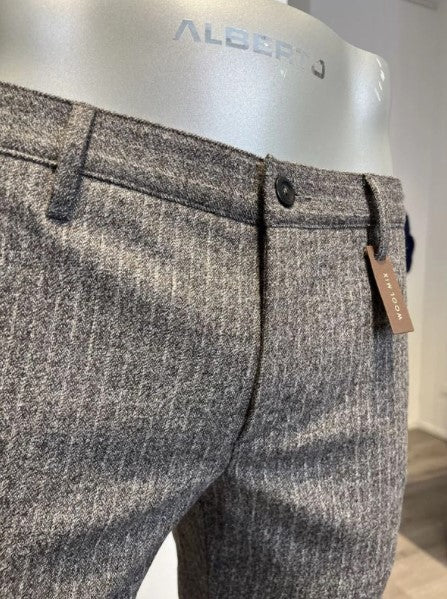 Alberto Rob Wool Blend Stripe Chino