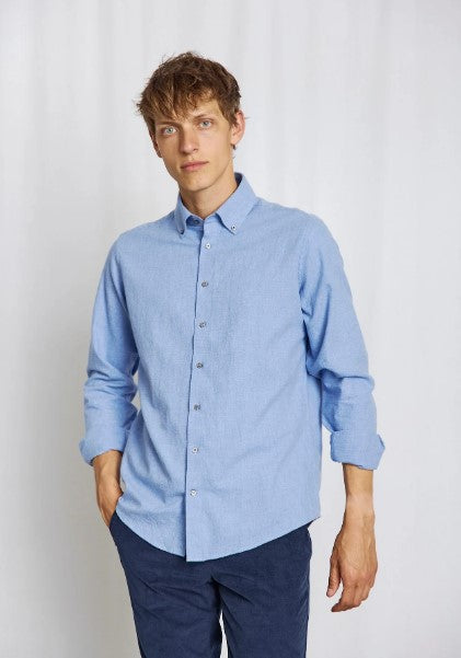 Bruun & Stengade BS Faruk Casual Modern Fit Shirt - Light Blue