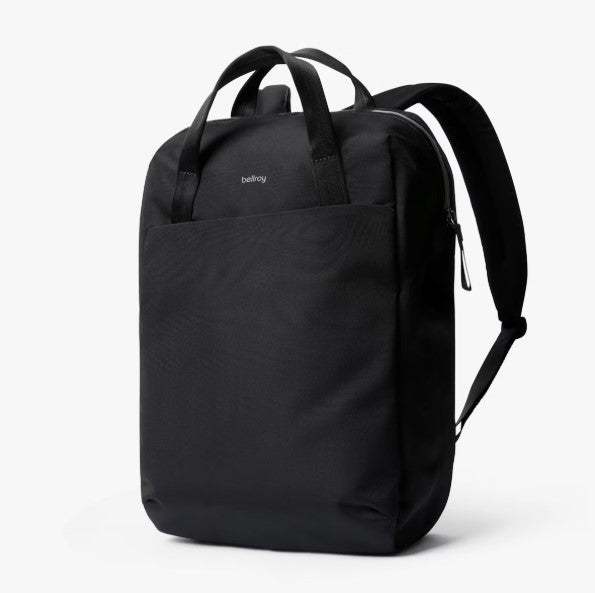 Bellroy Via Workpack black backpack with padded laptop sleeve and water-resistant zipper