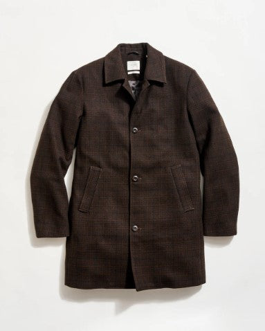 Billy Reid Plaid Cooper Overcoat - Brown