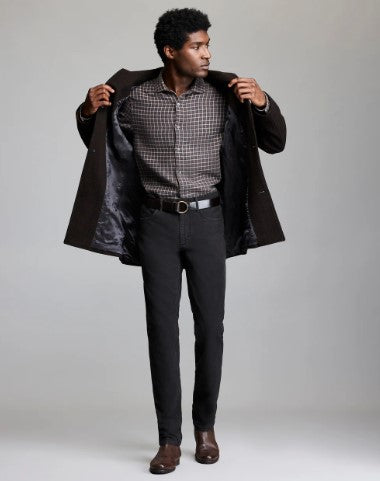 Billy Reid Plaid Cooper Overcoat - Brown