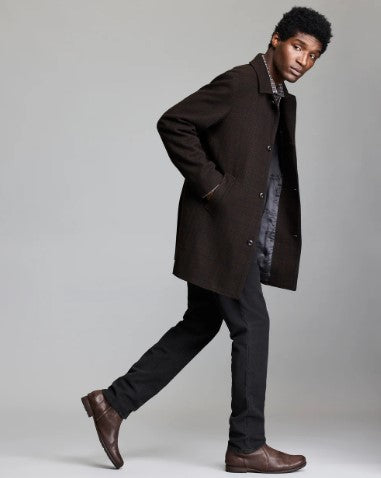 Billy Reid Plaid Cooper Overcoat - Brown