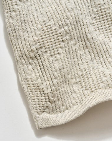 Billy Reid Diamond Sweater Polo - Light Grey
