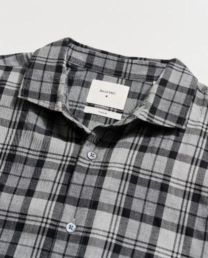 Billy Reid Hutcheson Bold Plaid Shirt - Grey & Black
