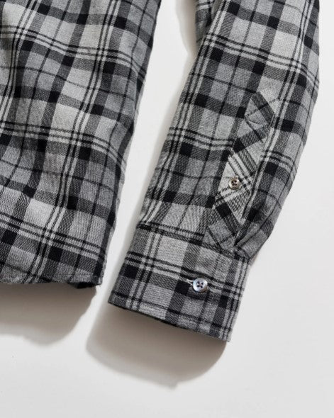 Billy Reid Hutcheson Bold Plaid Shirt - Grey & Black