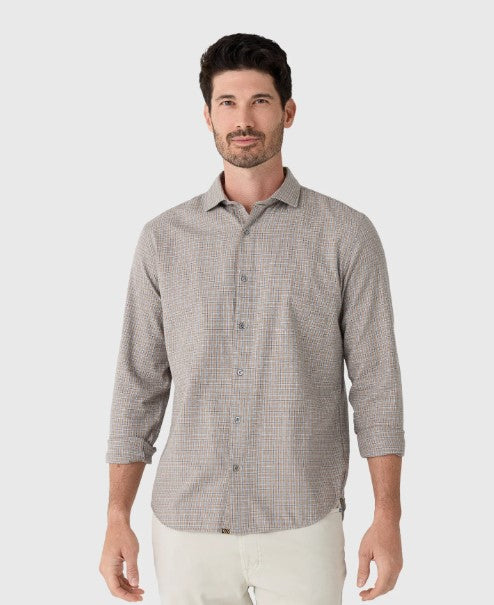 Billy Reid Hutcheson Plaid Sports Shirt - Stormy Sea Multi