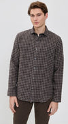 Billy Reid Hutcheson Window Plaid Shirt - Asphalt